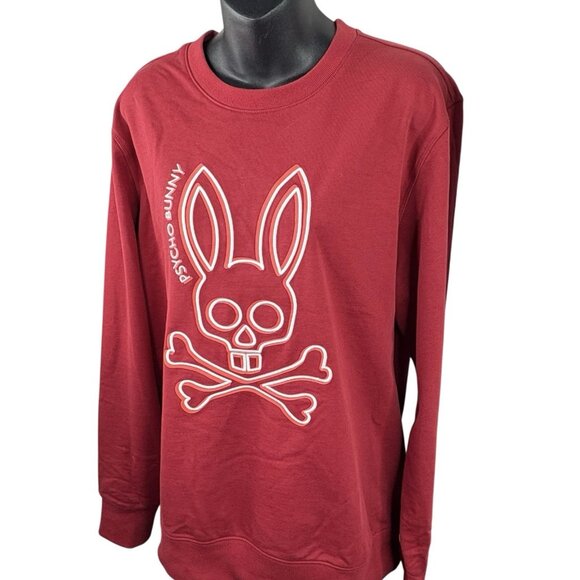 Psycho Bunny Rio Red Gresham Bunny Logo French Terry Sweatshirt Women’s XXL - Picture 2 of 10